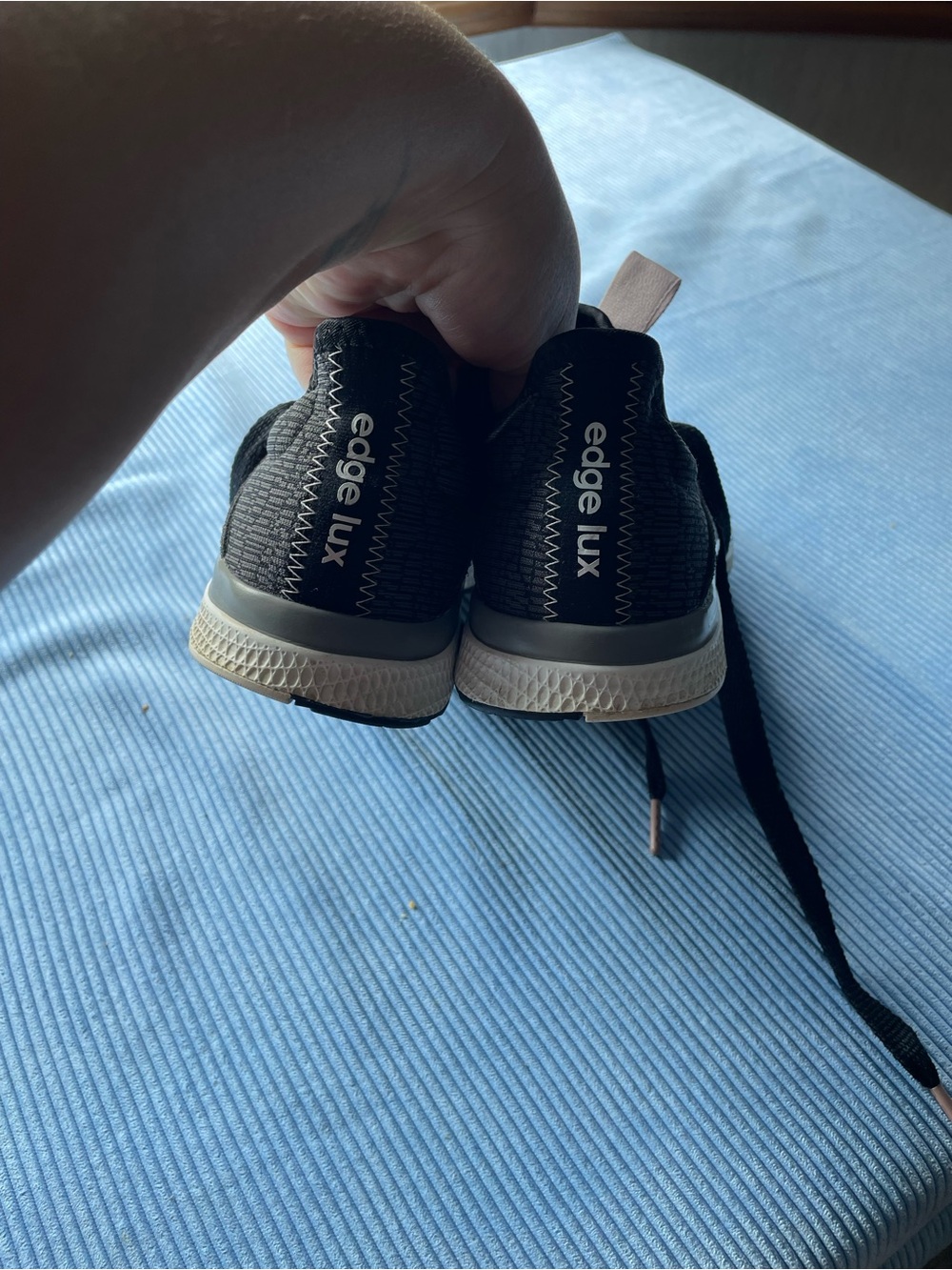 adidas Black edge lux Athletic Shoes with Light Pink Accents - Picture 4 of 4